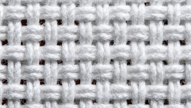 Close-up of white woven fabric