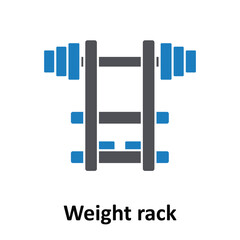 Weight rack Vector Icon which can easily modify or edit