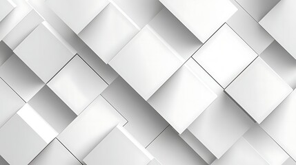 White abstract background with geometric lines and 3D vector pattern