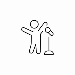 stage sing icon sign vector
