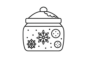 Cookie Jar With Winter Design