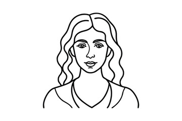 Continuous Line Female Portrait