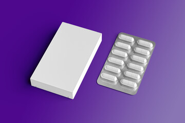 pill box isolated on white