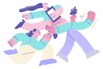 Success, office workers, leadership concept