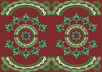 Ornate frame for wallpaper , carpet and interior decoration