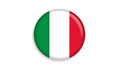 Round Italian flag button