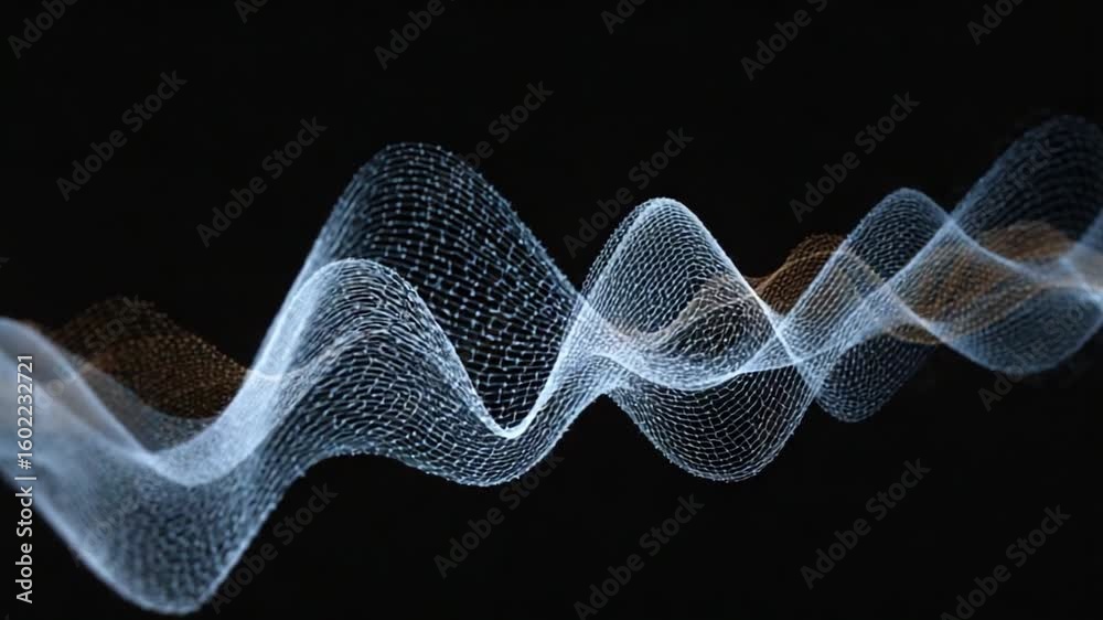 Poster abstract sound waves: a captivating visualization of abstract sound waves, presented with fluid line