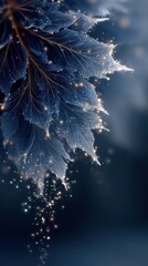 Glowing Frosty Leaves