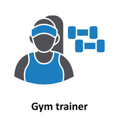 Gym trainer Vector Icon which can easily modify or edit