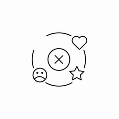 feedback emotion selection icon sign vector