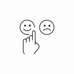 feedback smile frown icon sign vector