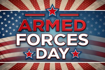 Celebrate Armed Forces Day with this patriotic design featuring stars and stripes.