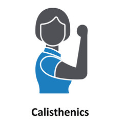 Calisthenics Vector Icon which can easily modify or edit