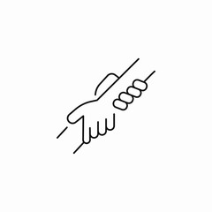 hand helping hand icon sign vector