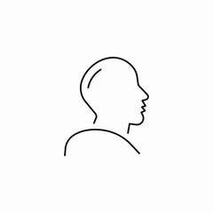 human head profile icon sign vector