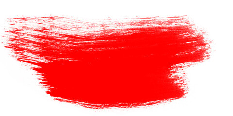 Red brush stroke texture in dynamic shape for product mockups banner design painting visuals or modern grunge style illustration graphic concepts
