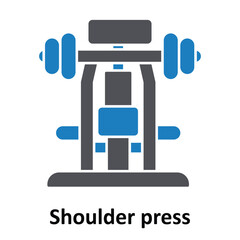Shoulder press, Vector Icon which can easily modify or edit