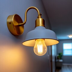 Elegant wall sconce lighting modern home interior decorative fixture cozy ambiance indoor space design inspiration