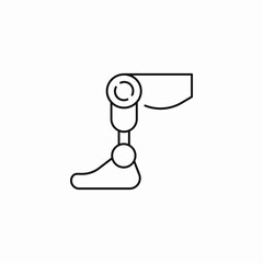 prosthetic leg artificial icon sign vector
