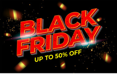 Black friday sale banner with grunge effect