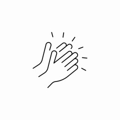 two clapping hands icon sign vector