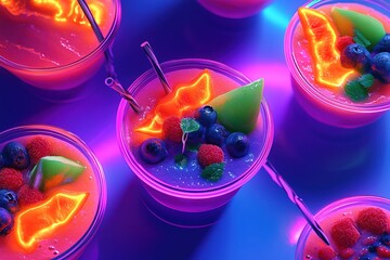 A visually stunning collection of viral drinks, beautifully rendered in high definition. The scenes feature a variety of trending beverages, each with its own unique twist.