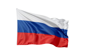 Naklejka premium Russian flag, national symbol of country Russia, patriotism, international relations, flag waving.