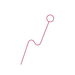 Abstract red line art on black background