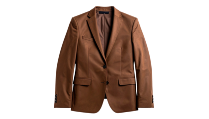 a brown jacket