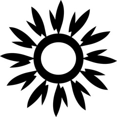 The image displays of simple stylized icon flower and geometric shapes likely part of turbines and vector illustration or graphic design. commonly used for creating logos patterns decorative element