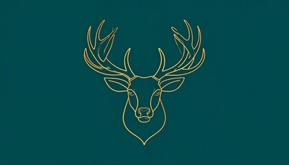 Minimalist Antler Festive Illustration