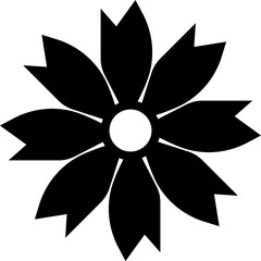 The image displays of simple stylized icon flower and geometric shapes likely part of turbines and vector illustration or graphic design. commonly used for creating logos patterns decorative element