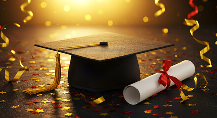 Celebrate your academic achievements with this joyous graduation image, perfect for cards, websites, and social media posts announcing your success and bright future!