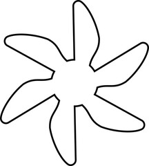 The image displays of simple stylized icon flower and geometric shapes likely part of turbines and vector illustration or graphic design. commonly used for creating logos patterns decorative element