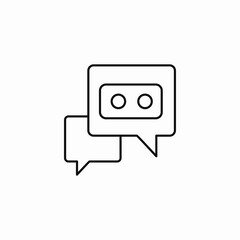 Fototapeta premium chat bot bubbles icon sign vector