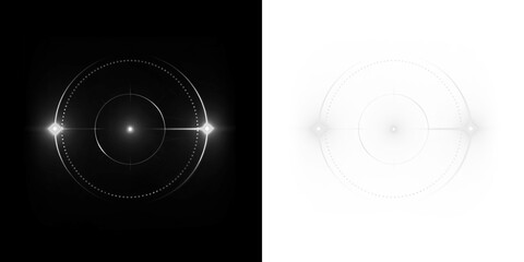 White, neon, light, glow, portal — shining fantasy PNG ring with radial swirl. PNG Overlay for...