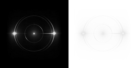 White, neon, light, glow, portal — shining fantasy PNG ring with radial swirl. PNG Overlay for transparent magic motion design, abstract glowing energy circle or sci-fi frame effect