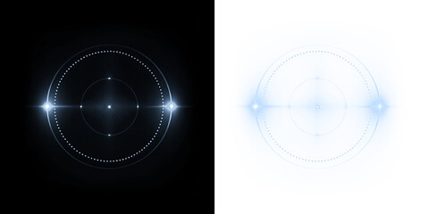 Glowing, ring, frame, neon, PNG — blue gradient PNG ring with light effect. Overlay for...