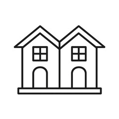 Real estate agency Duplex House icon transparent background