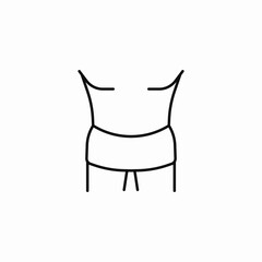 female body torso icon sign vector