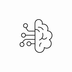 networked artificial intelligence icon sign vector