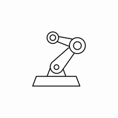 robotic arm industrial icon sign vector