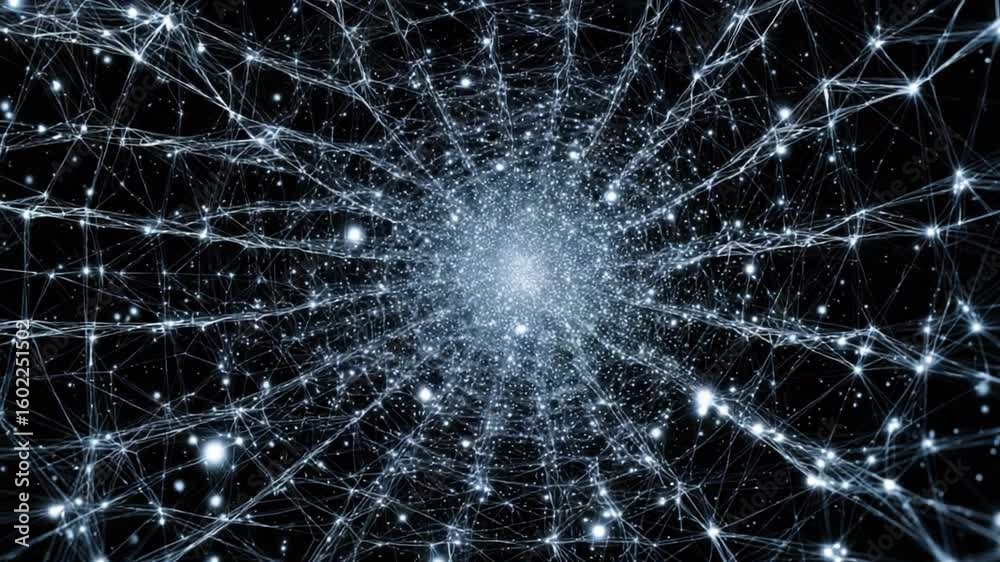 Poster conceptual neural network: dive into a captivating display of an intricate neural network, a symbol 