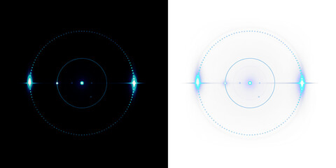 Circle, vector, design, swirl, light — glowing PNG circle with blue sparkles and magic dust. PNG Overlay on transparent background for fairy-style frames, glitter templates, or elegant swirl design.