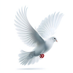 white dove flying