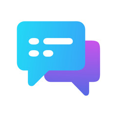 Fototapeta premium modern chat bubble icon colorful, perfect for messaging apps, UI design, digital communication, and social media branding.