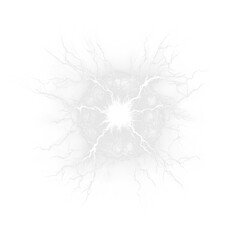Energy, power, lightning, bolt, electric create bright explosion. PNG plasma spark bursts in Overlay with transparent glow. Abstract force PNG perfect for white, and dynamic effect visuals.