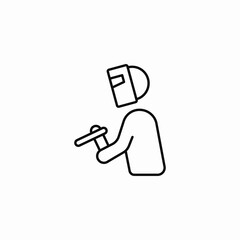 welder person icon sign vector