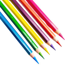 Fototapeta premium Colorful pencils in a diagonal arrangement
