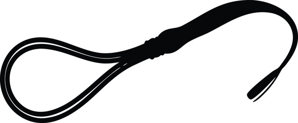  leather whip silhouette vector